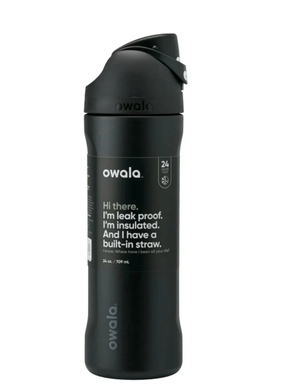 Owala 24oz Insulated Straw Bottle - Black